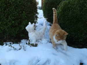 Katze_mit_Schneekatze